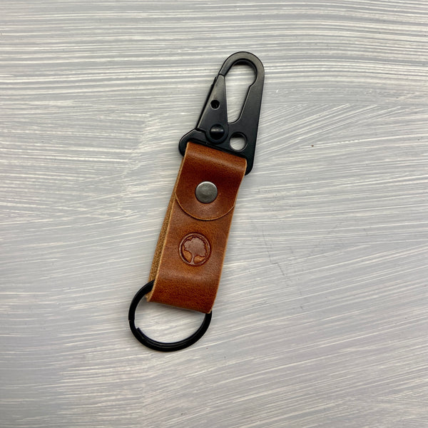 Tan Leather Keychain